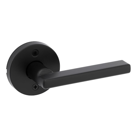 Kwikset Halifax Lever with Round Rose Half Dummy Door Lock Matte Black Finish 788HFLRDT-514